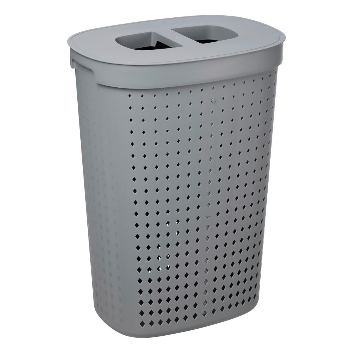 Coș de rufe clasic Seoul - gri, Modern, plastic (46/34/64cm) - Premium Living