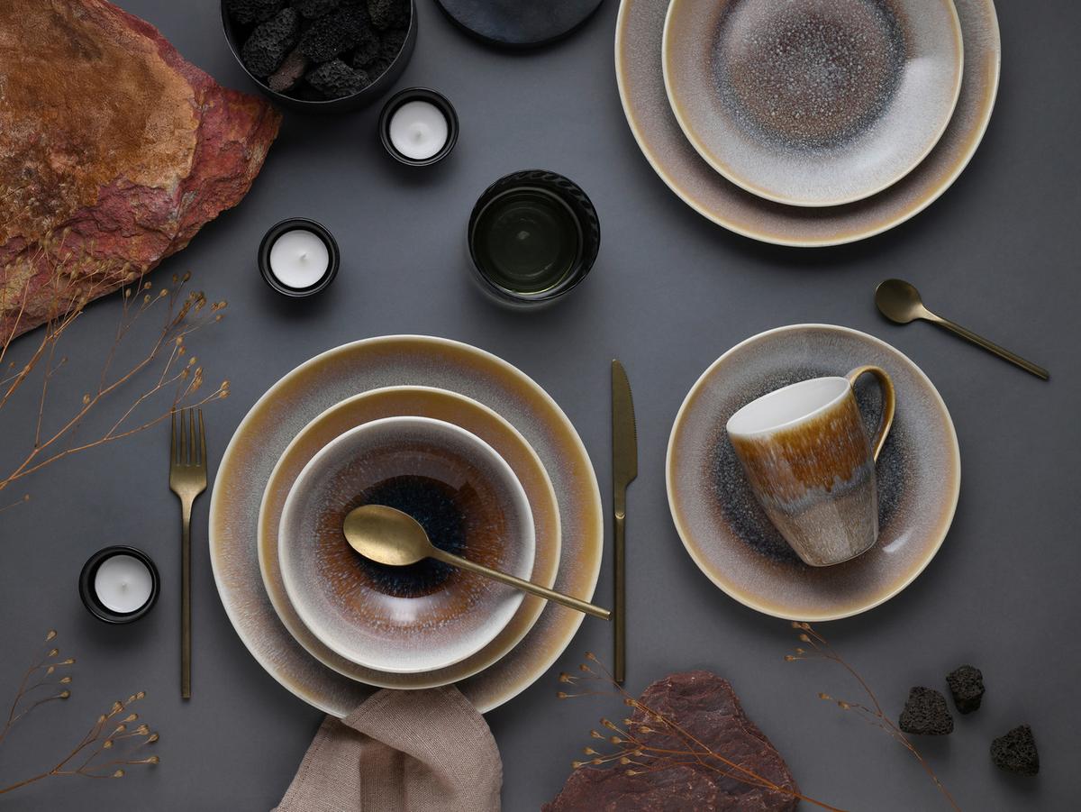 Kombinirani Servis Caldera Sand, 16-Delni - bela/peščene barve, Basics, keramika - Creatable