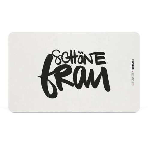 Schneidebrett Schöne Frau aus Kunststoff in Schwarz/Weiß - Schwarz/Weiß, MODERN, Kunststoff (23,3/14,3/0,2cm)