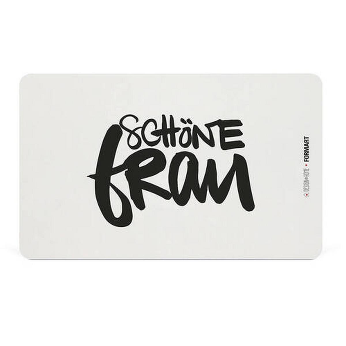 Schneidebrett Schöne Frau aus Kunststoff in Schwarz/Weiß - Schwarz/Weiß, MODERN, Kunststoff (23,3/14,3/0,2cm)