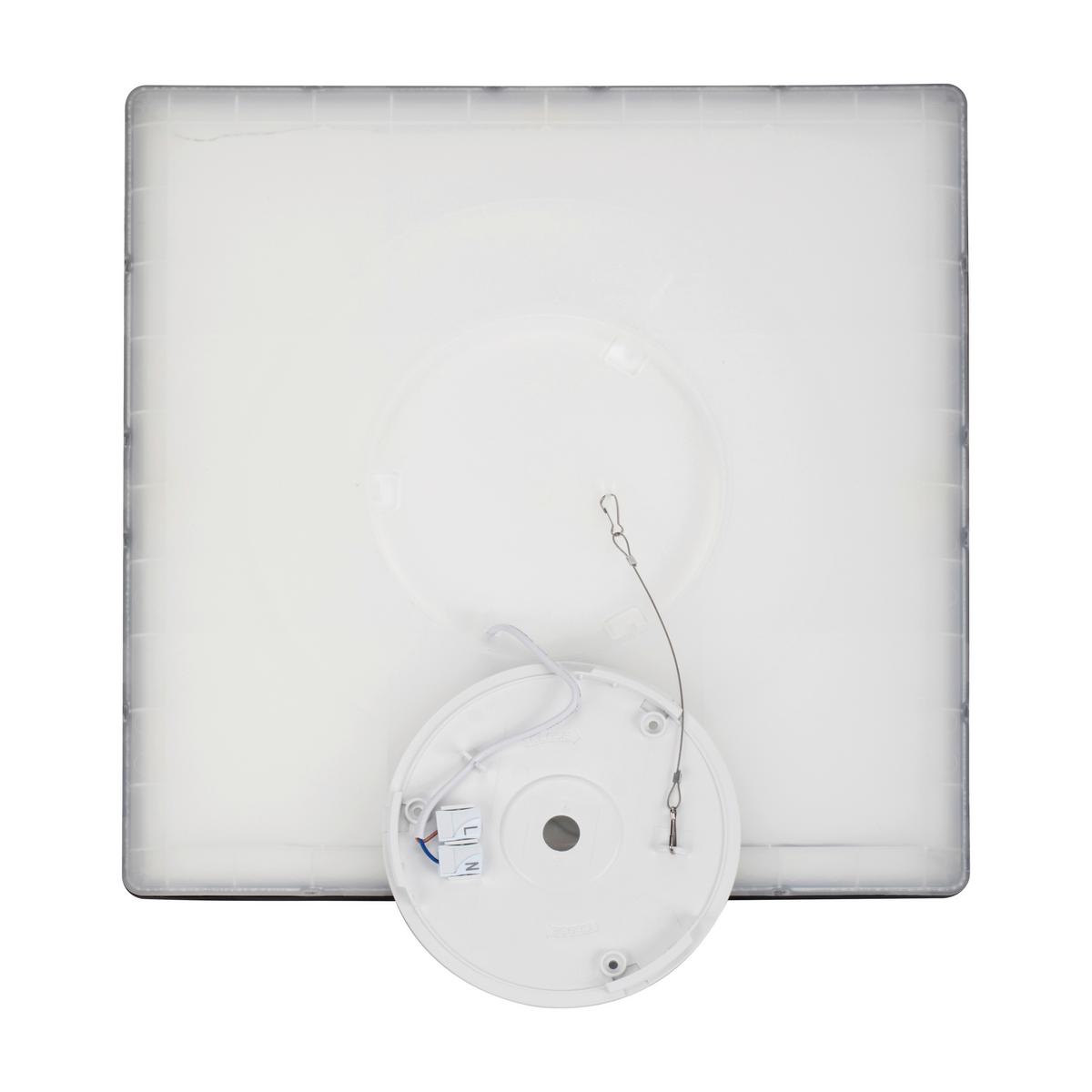 LAMPA SUFITOWA LED GIGA 8 *SBN* - czarny, Basics, tworzywo sztuczne (42/42/2,9cm) - Novel