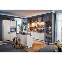 Einbauküche PN 80 in Kaschmirgrau - Kaschmir/Edelstahlfarben, MODERN, Holzwerkstoff/Metall (2x 120/240cm) - Pino