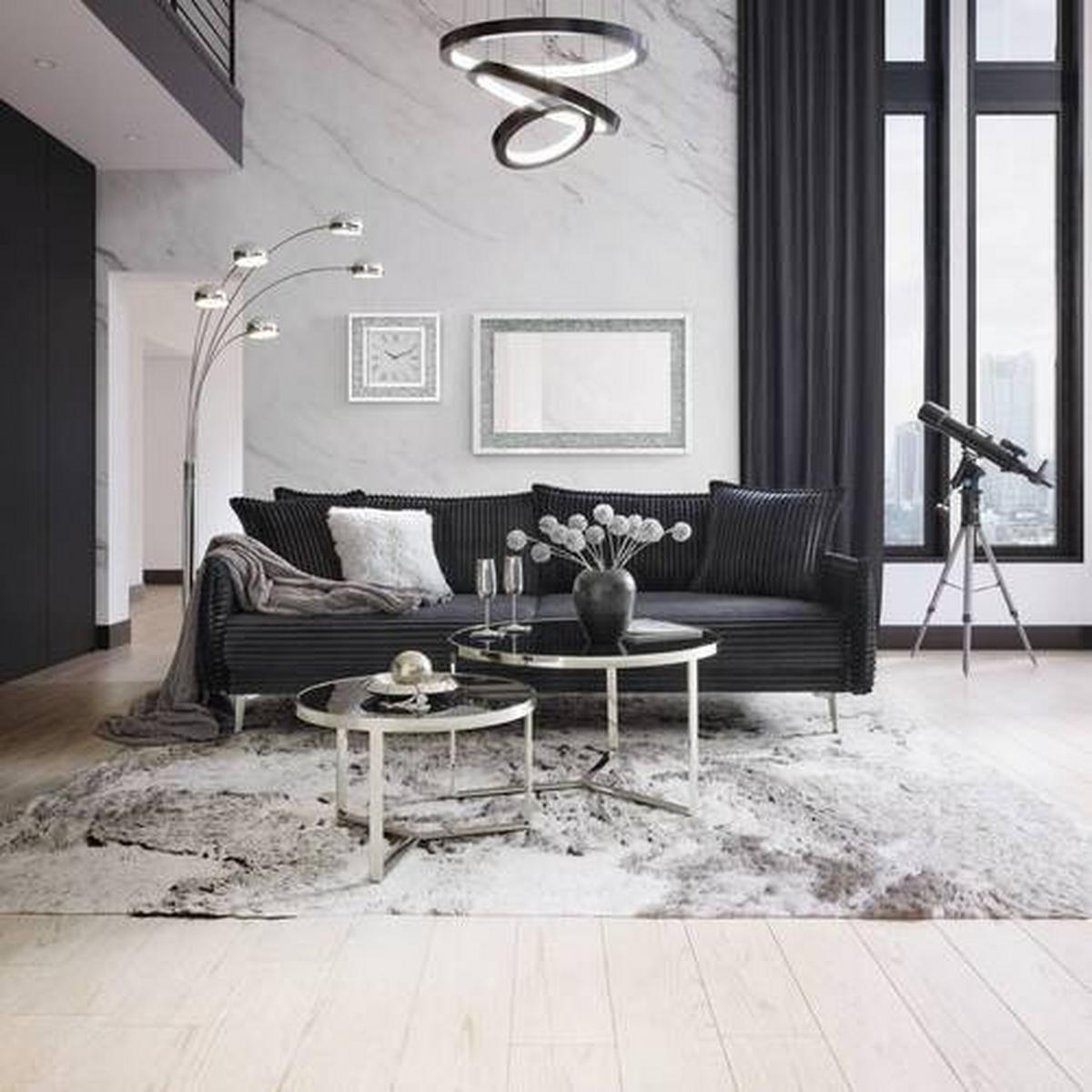 Bigsofa Kiss Schwarz - Chromfarben/Schwarz, MODERN, Holz/Metall (241/90/117cm) - Mömax