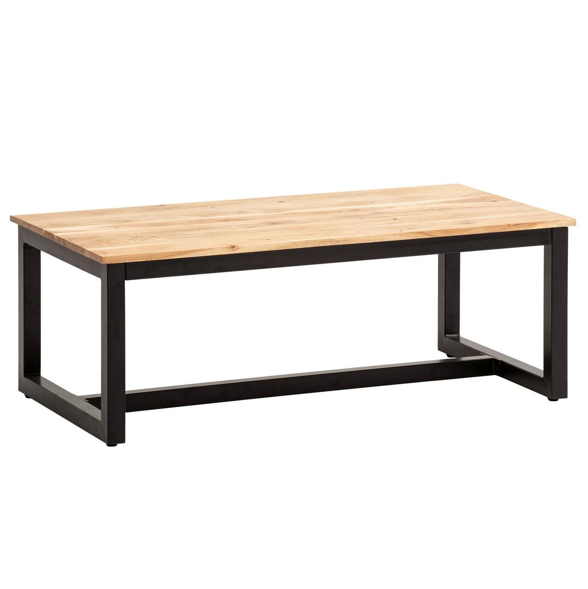 COUCHTISCH WL7.063 - Schwarz/Akaziefarben, Design, Holz/Metall (110/60/40cm) - MID.YOU