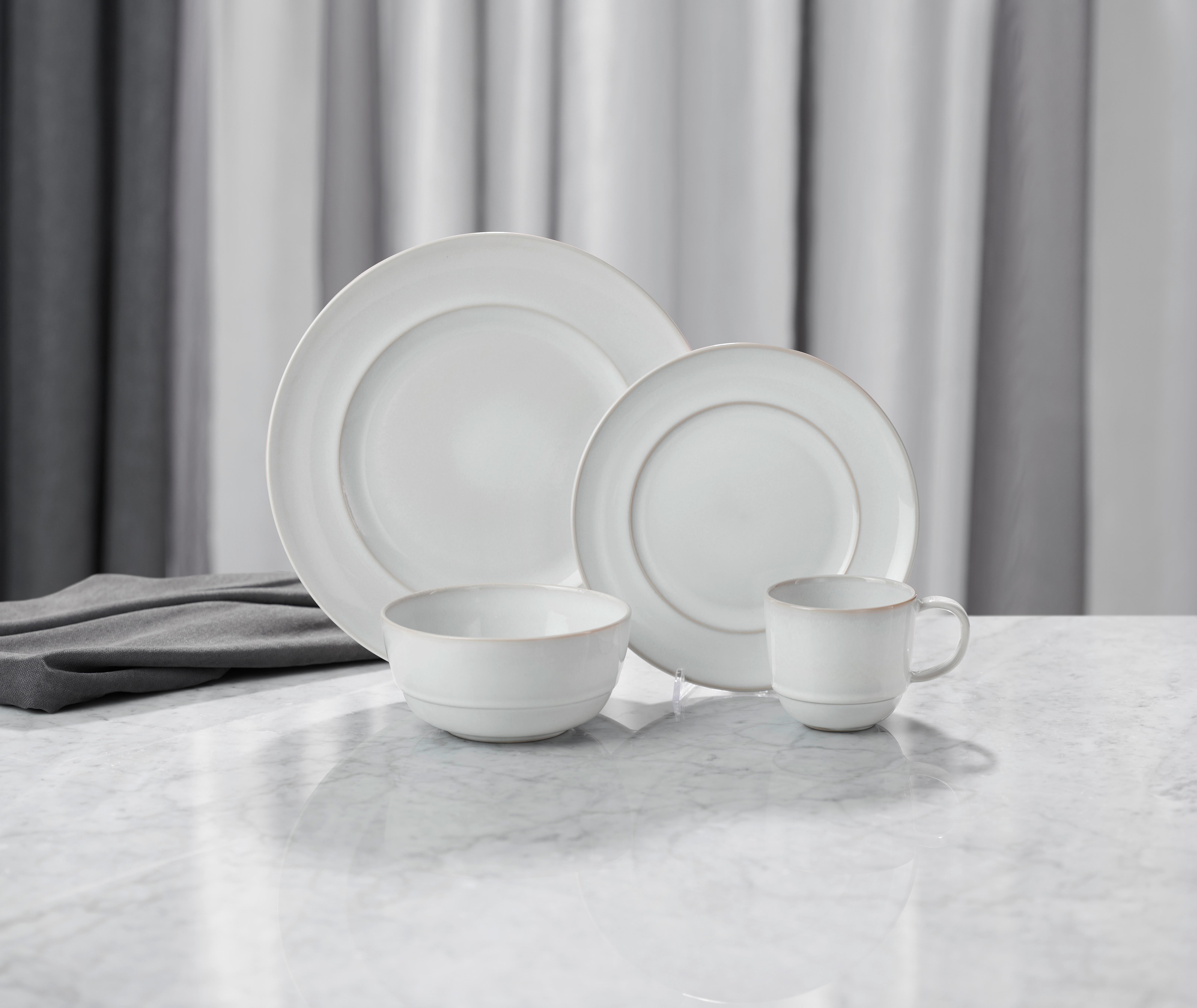 Serviciu de masă complet Vintage - alb, Romantik / Landhaus, ceramică - Premium Living