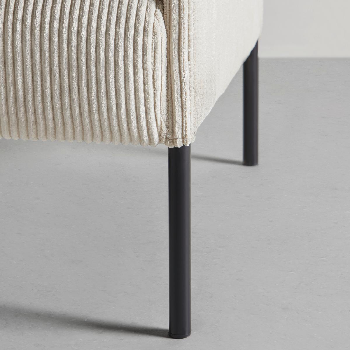 Zofa Cord - črna/bež, Moderno, kovina/tekstil (120/82/79cm) - Mömax