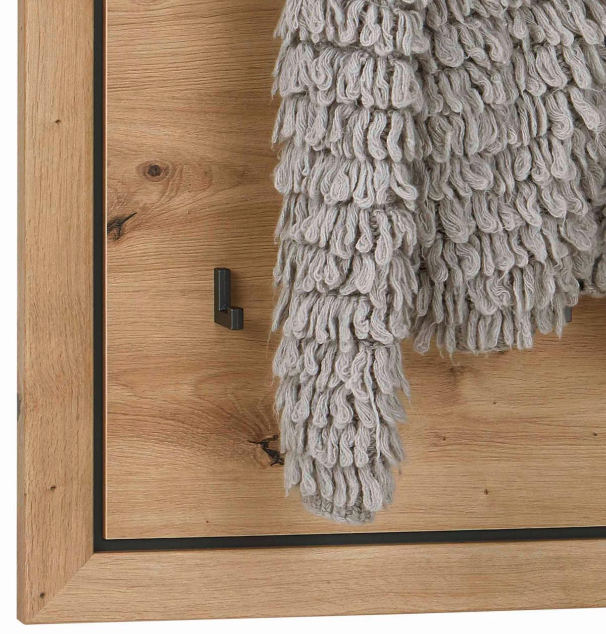 Garderobni Panel Harvey, Barva Hrasta, Antracit - barve hrasta/antracit, Trendi, leseni material (82/115/30cm) - Mömax