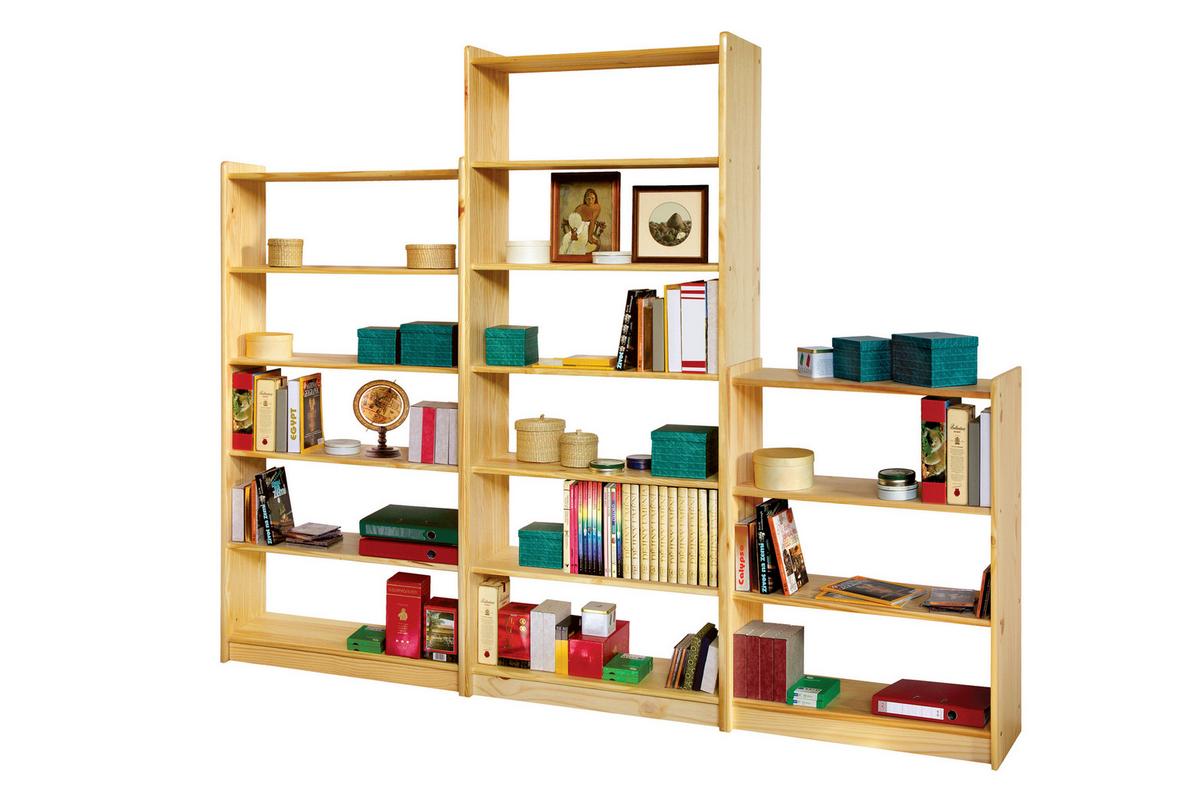 Standregal mit 2 Böden Naturfarben - Naturfarben, Natur, Holz (80/100/30cm) - Livetastic