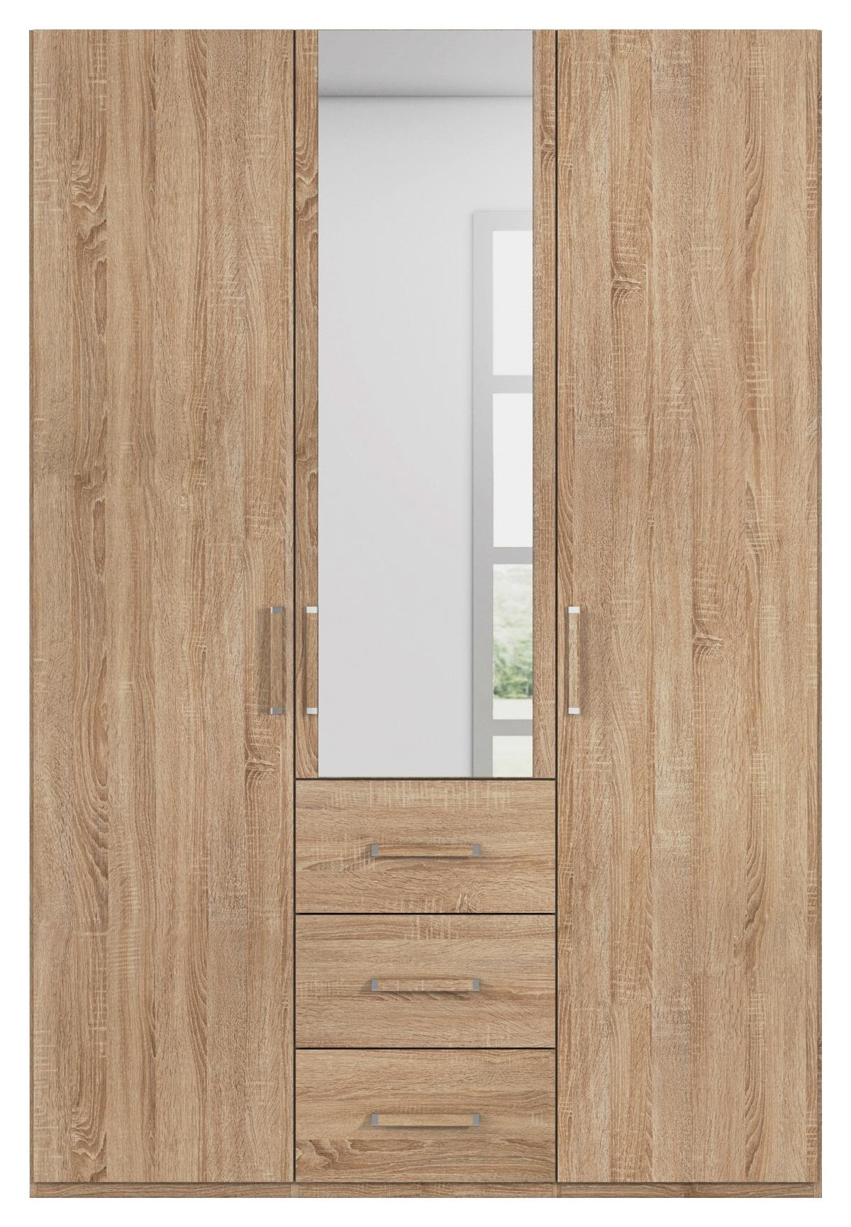 Omara S Klasičnimi Vrati Evelyn, Barva Hrasta - hrast sonoma, Design, umetna masa/steklo (151/223/60cm) - Novel