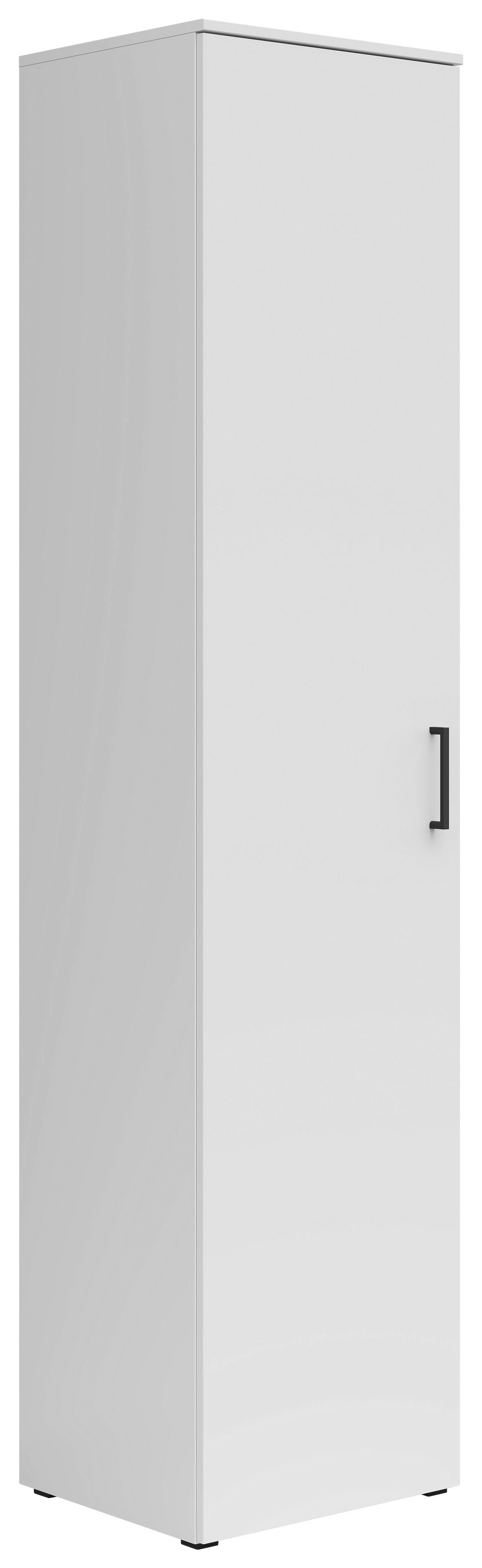 Schrank Multistauraum Weiß - Schwarz/Weiß, MODERN, Holzwerkstoff/Kunststoff (45/195/40cm) - Mömax