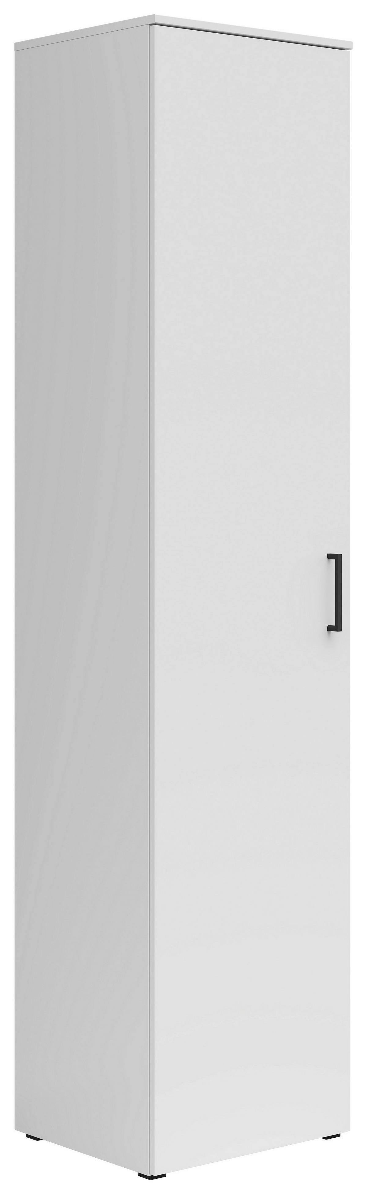 Schrank Multistauraum Weiß - Schwarz/Weiß, MODERN, Holzwerkstoff/Kunststoff (45/195/40cm) - Mömax