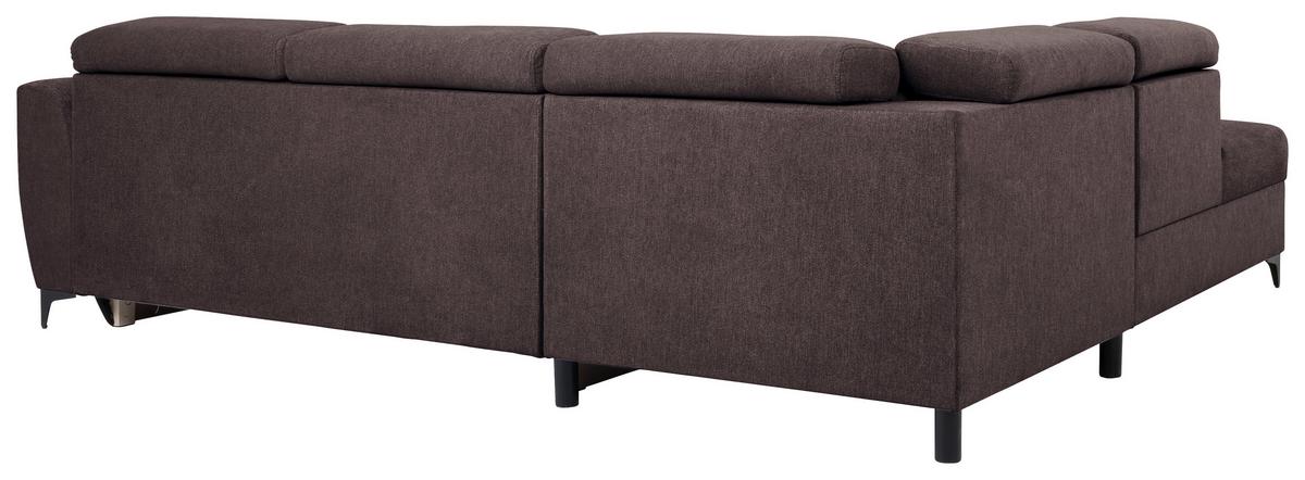 Kutna Garnitura Lapis - tamno smeđa/crna, Konvencionalno, tekstil/metal (217/255cm) - Modern Living