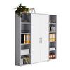 Aktenschrank Office Edition Sw Set 3 hoch Grau/Weiß - Weiß/Grau, MODERN, Holzwerkstoff (173/186/33cm) - MID.YOU