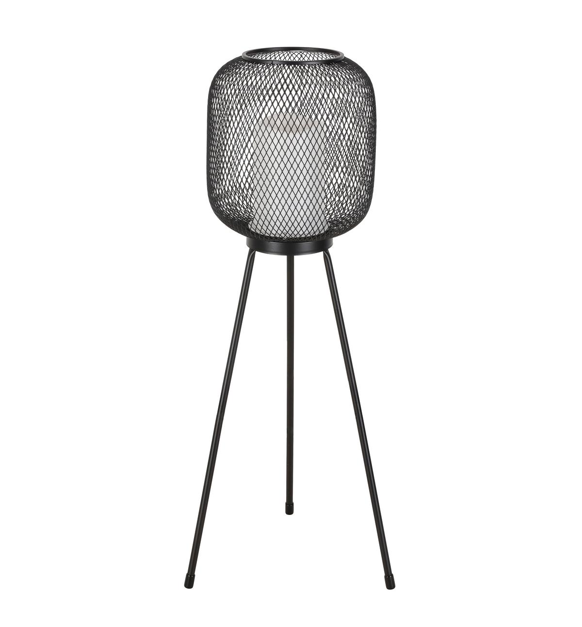 Asztali Lámpa Upu - fekete/fehér, Romantik / Landhaus, műanyag/fém (23/58cm) - Modern Living