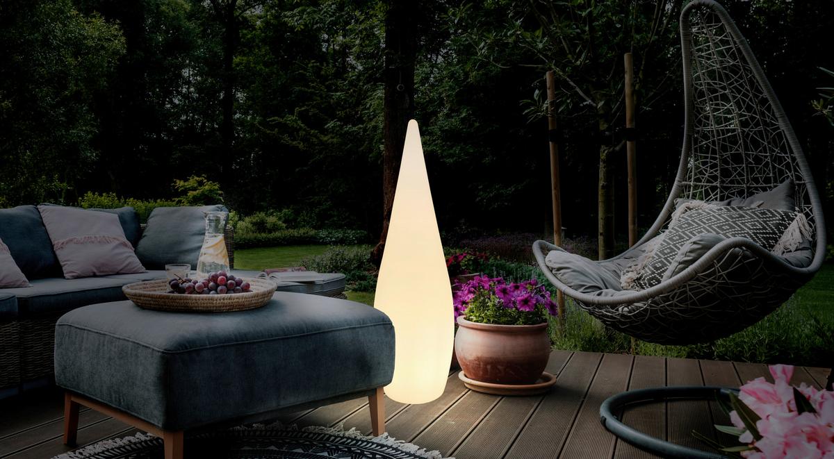 LED-Außenleuchte Vascon Opal/Weiß max. 5 Watt - Opal/Weiß, MODERN, Kunststoff (36/120cm)