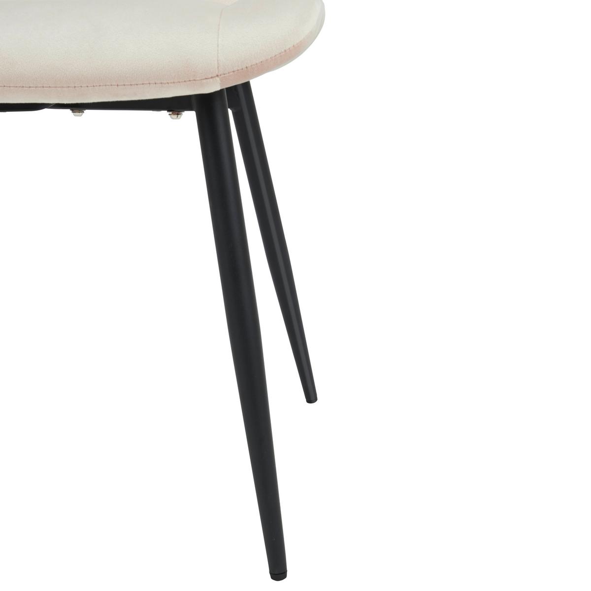 ZESTAW KRZESEŁ KÖLN - kremowy/czarny, Modern, metal/tkanina (46/91/61cm) - Livetastic