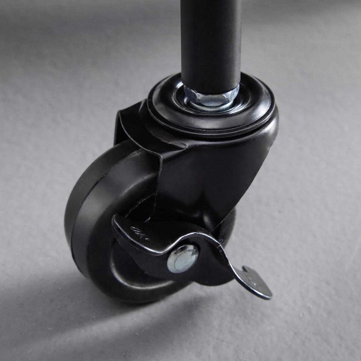 Rollwagen Giorgia Eichefarben/ Schwarz Echtholz/MDF - Eichefarben/Schwarz, MODERN, Holz/Kunststoff (70/79/34cm) - Bessagi Home