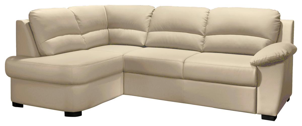 Wohnlandschaft Danilo in Beige - Beige/Schwarz, KONVENTIONELL, Kunststoff/Textil (240/45/165cm) - MID.YOU