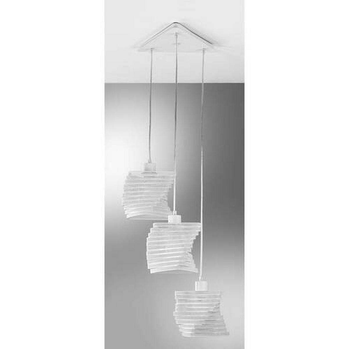 Hängeleuchte Bianco Weiß max. 22 Watt - Weiß, Design, Metall (44/120cm)