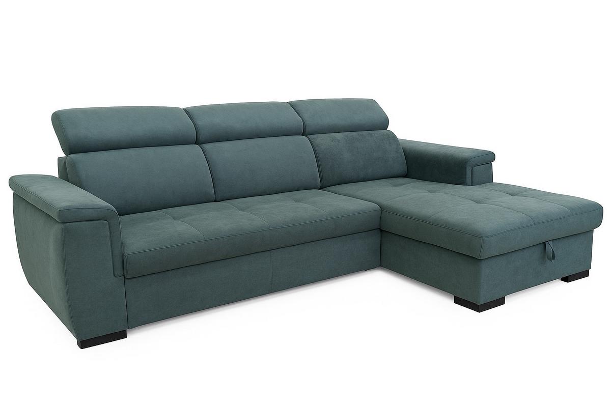 Sarokkanapé Paris - fekete/sötétzöld, Modern, faalapú anyag/textil (275/100/180cm) - Mömax
