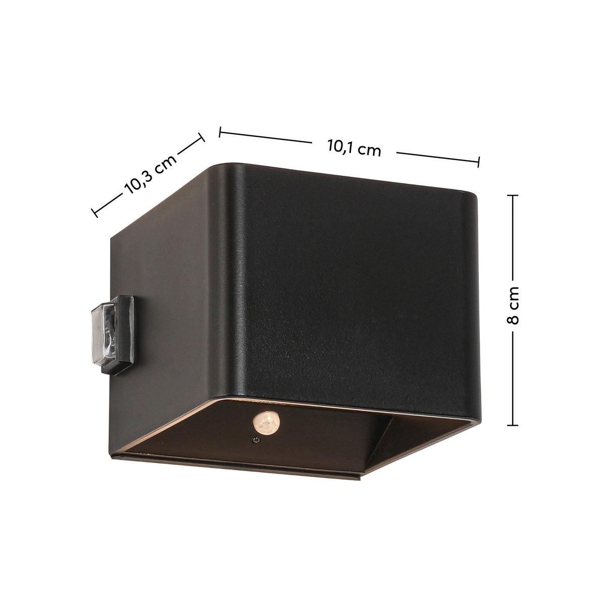 LED-Wandleuchte Hero1 Schwarz max. 3 Watt - Schwarz, MODERN, Kunststoff/Metall (10,28/10,1/8,05cm) - Modern Living