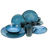 Kombinirani Servis Capri Blue, 16-Delni - modra/temno modra, Trend, keramika - Creatable