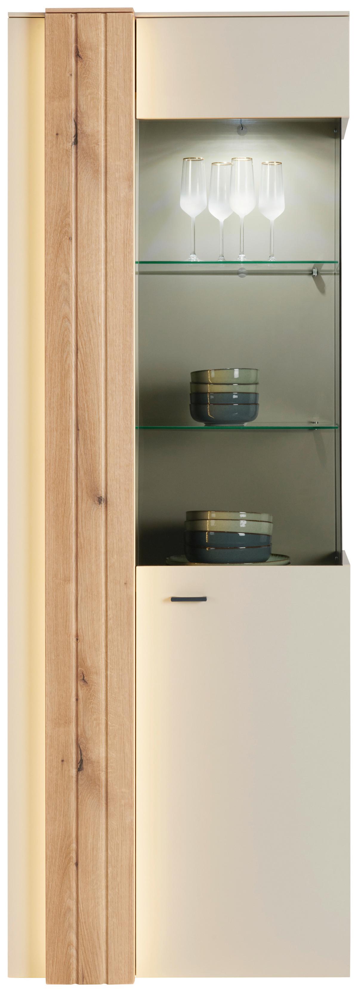 Vitrina Santana - Moderno, staklo/drvni materijal (71,8/203/44,8cm) - Modern Living