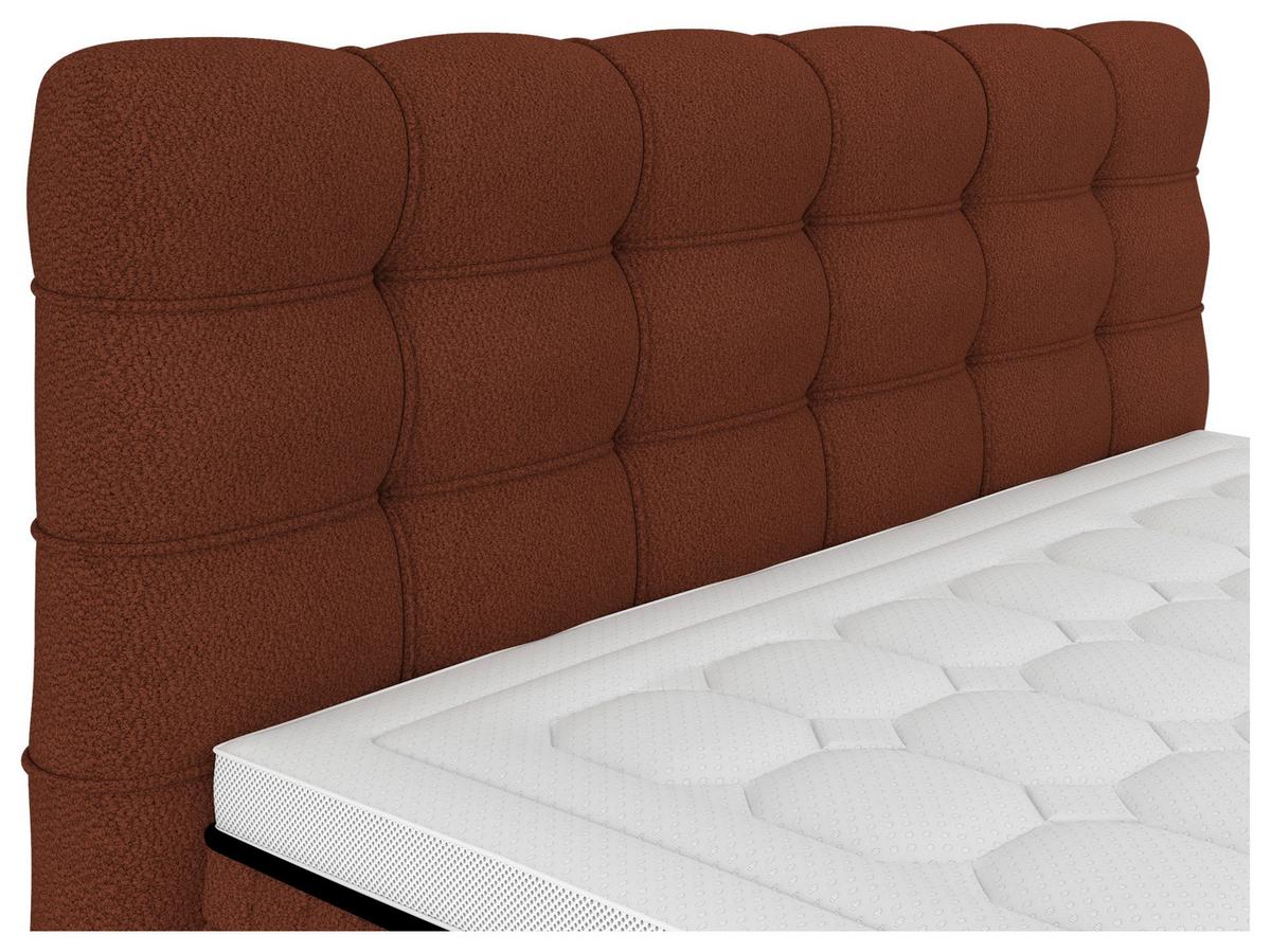 Boxspringbett Carmen C Braun ca. 160x200cm - Braun, KONVENTIONELL, Holz/Holzwerkstoff (160/200cm) - Premium Living