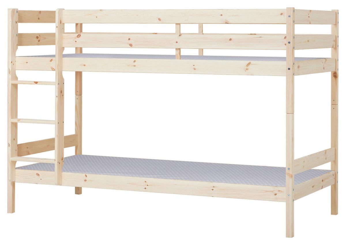 Etagenbett ECO COMFORT Naturarben Echtholz vollmassiv - Naturfarben, MODERN, Holz (90/200cm) - MID.YOU