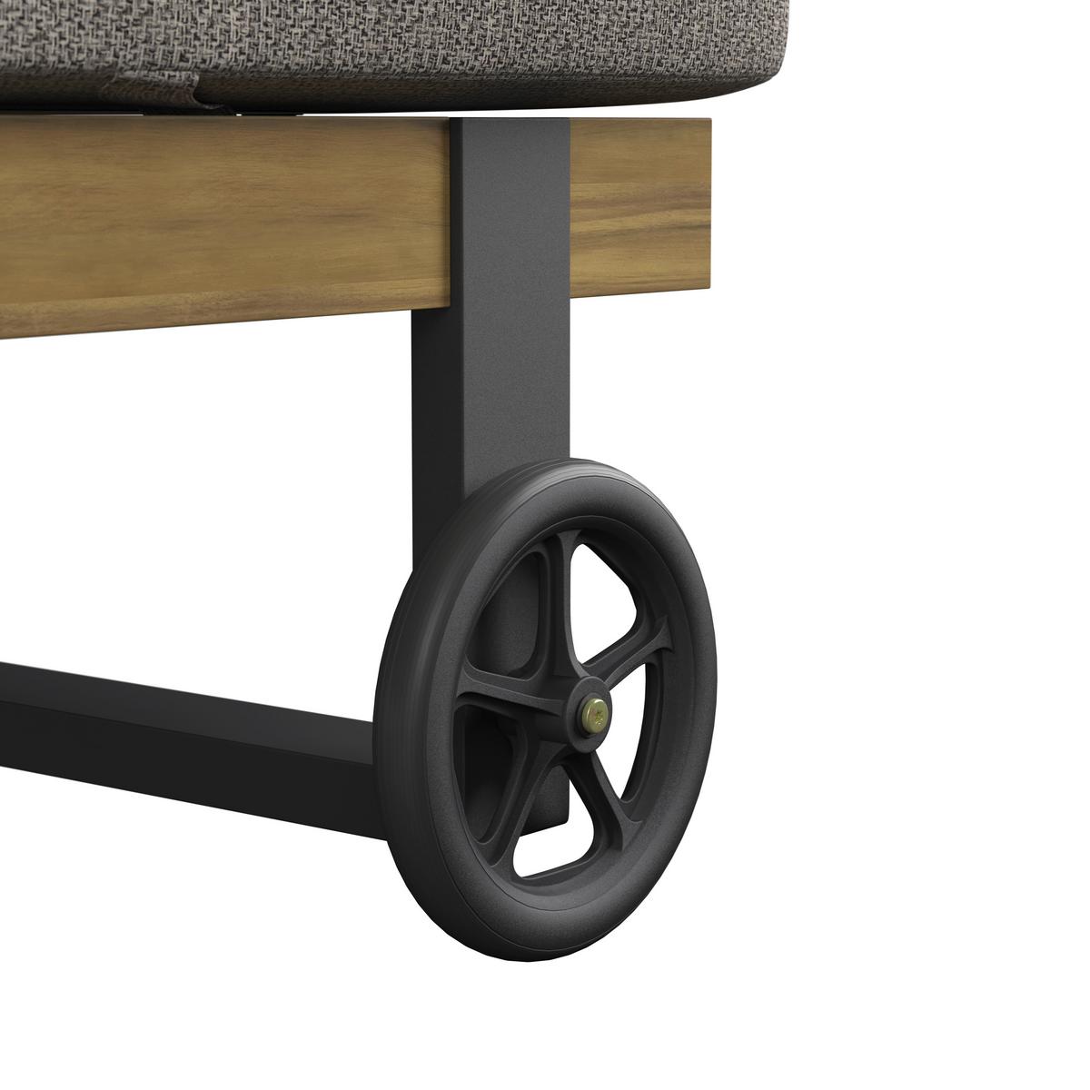 Vrtni Ležalnik Elenyi, Siva - siva, Moderno, kovina/tekstil (65/95/200cm) - Bessagi Garden