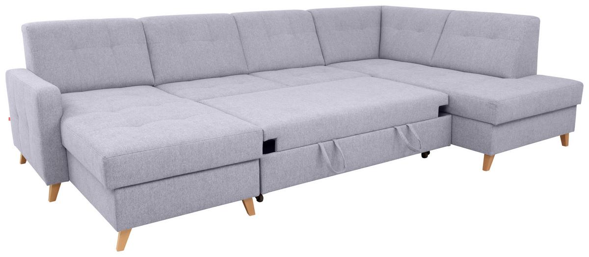 Coltar LARS U - gri, Modern, lemn/textil (161/299/187cm) - Best Price