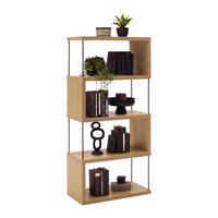 Polica Pinnar - hrast Artisan/crna, Moderno, drvni materijal/metal (66/136,5/33cm) - Modern Living