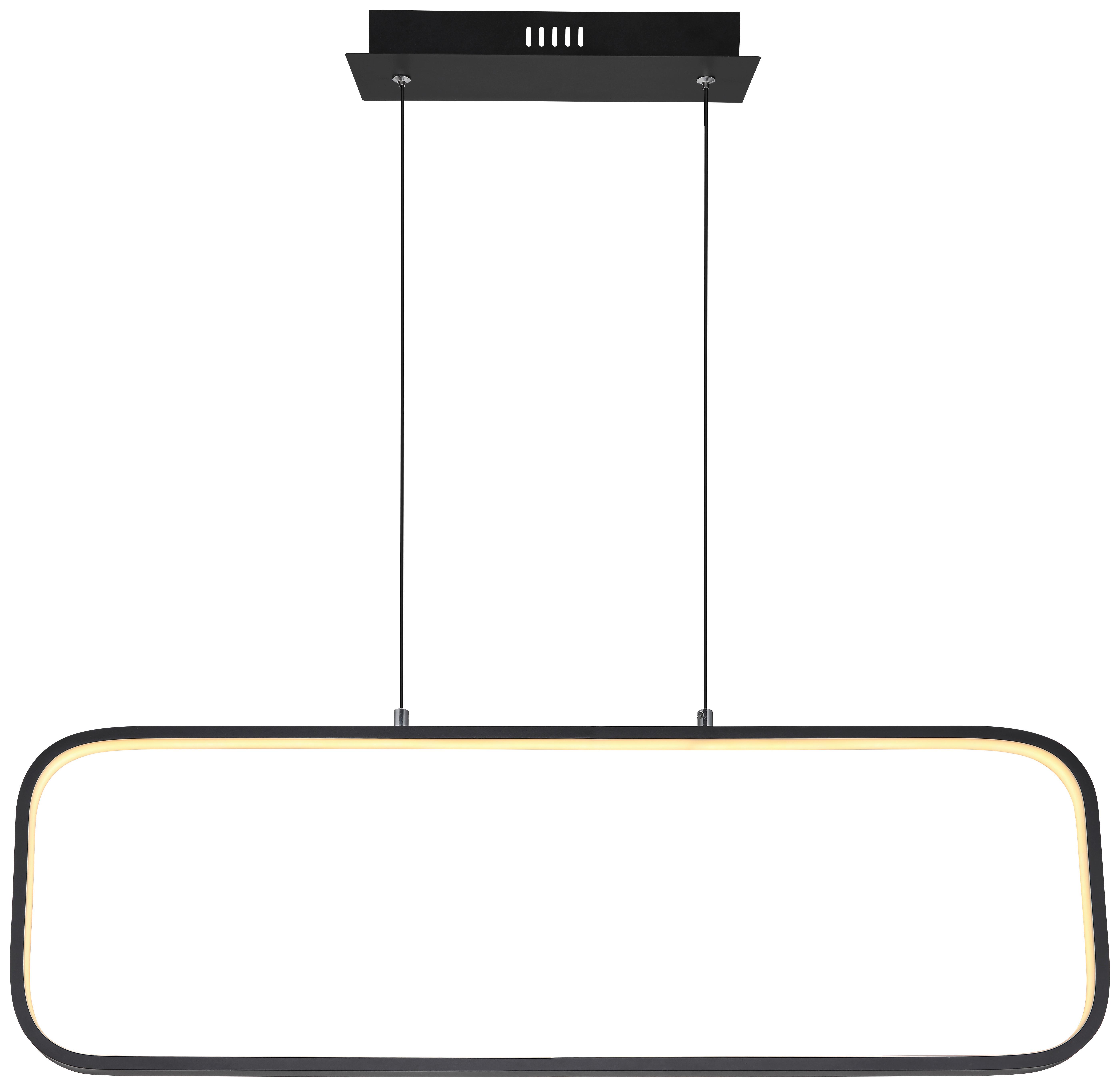 Viseča Led-svetilka Sarah, S Sijalko - črna/opal, Basics, kovina/umetna masa (80/10/120cm) - Globo