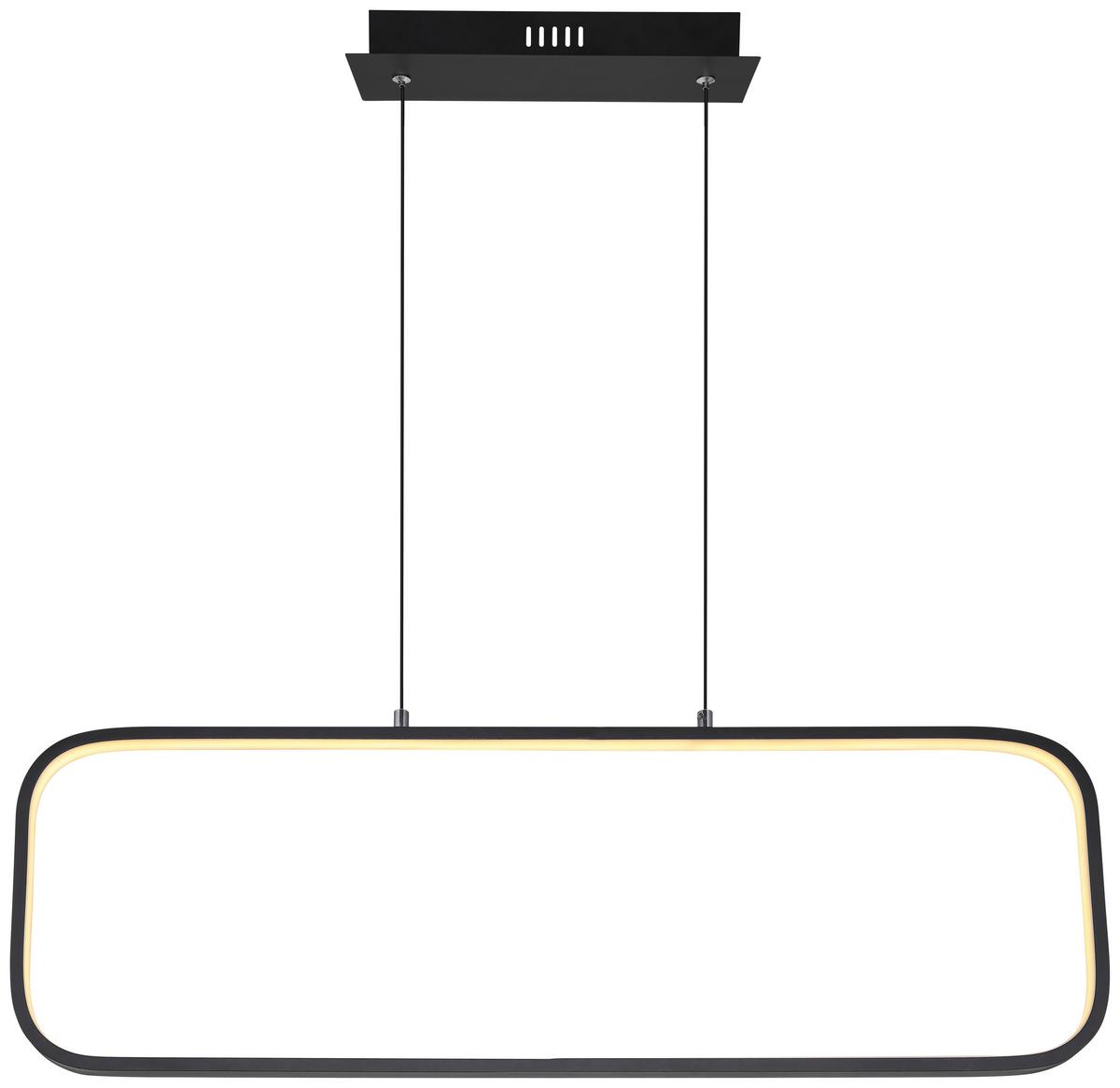 Viseča Led-svetilka Sarah, S Sijalko - črna/opal, Basics, kovina/umetna masa (80/10/120cm) - Globo