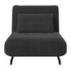 BÄDDFÅTÖLJ LUNA - mörkgrå/svart, Modern, metall/textil (92/86/80cm) - Bessagi Home