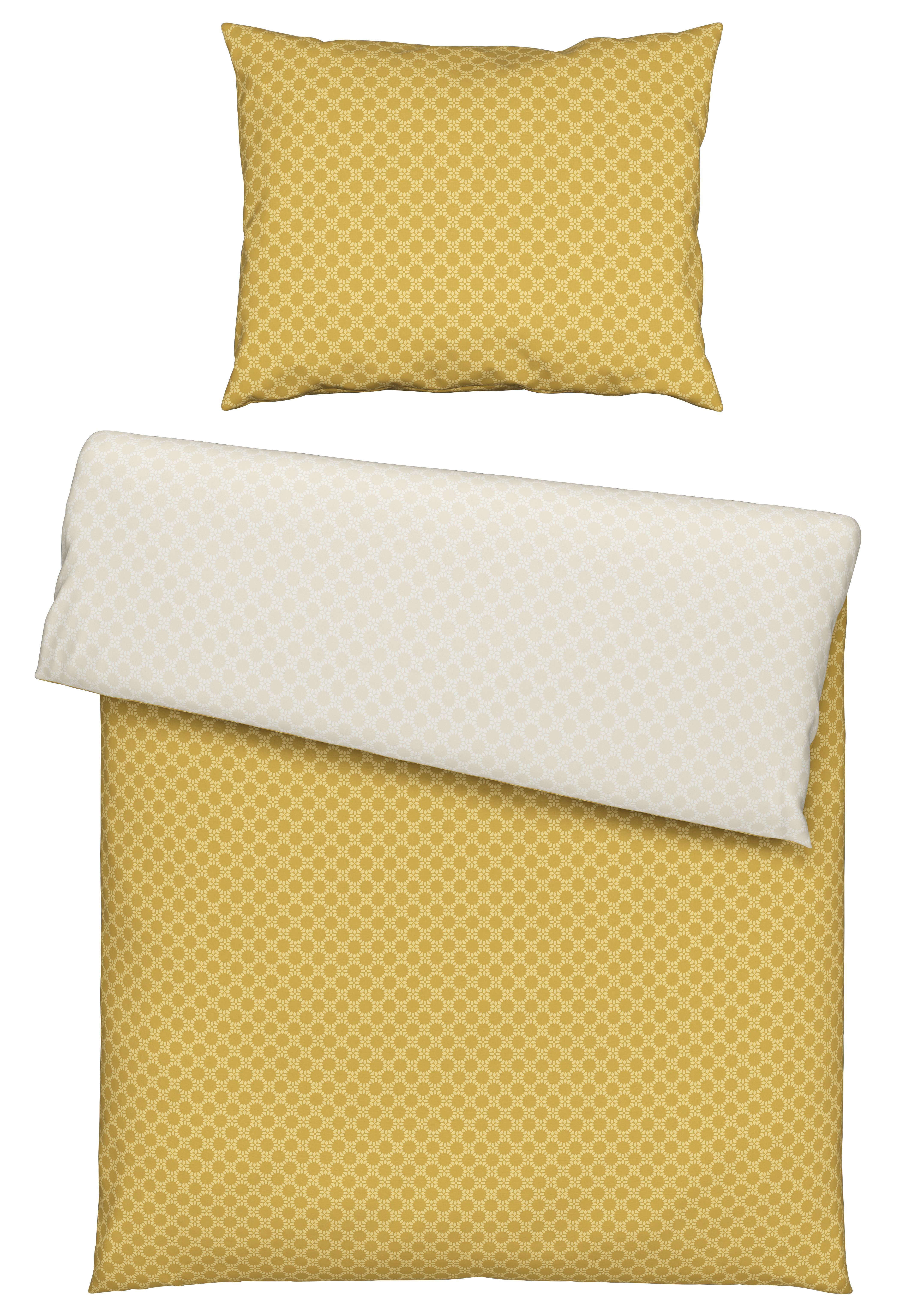 Ágyneműhuzat-garnitúra Mici - sárga/natúr, Konventionell, textil (140/200cm) - Modern Living