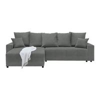 Ecksofa Alatri Graphitfarben - Graphitfarben/Schwarz, Modern, Kunststoff/Textil (289/90/176cm) - Based