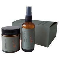Duftset Wellness inkl. Raumspray - Bernsteinfarben/Grün, KONVENTIONELL, Glas/Kunststoff (6,2/6,3cm) - Mömax