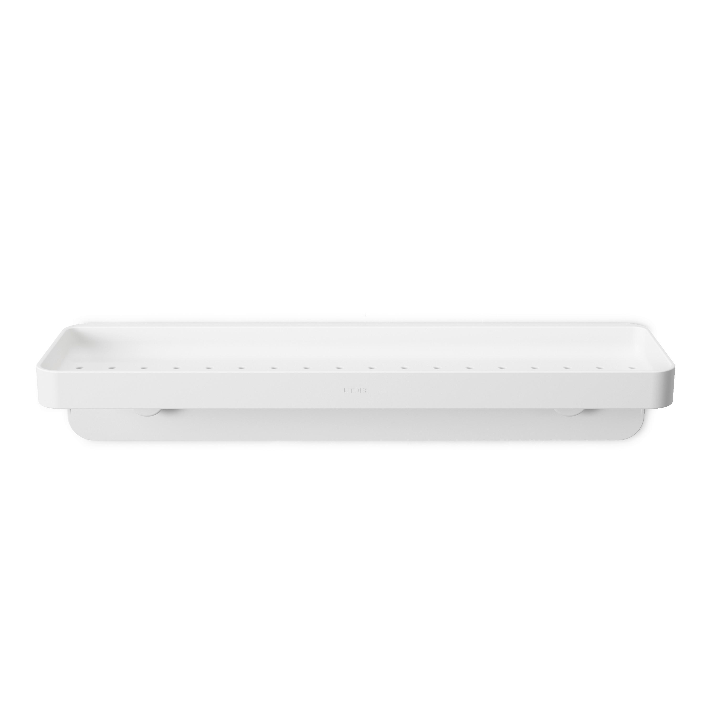 Zuhanypolc Easy - Fehér, modern, Műanyag (41,3/11,6/8,3cm) - Premium Living
