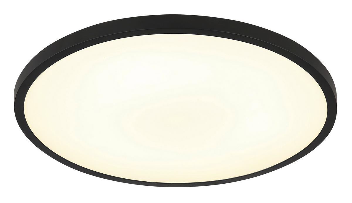 LED-DECKENLEUCHTE 41566-20S NIELSEN - Weiss/Schwarz, Konventionell, Kunststoff (30/3,5cm) - Globo