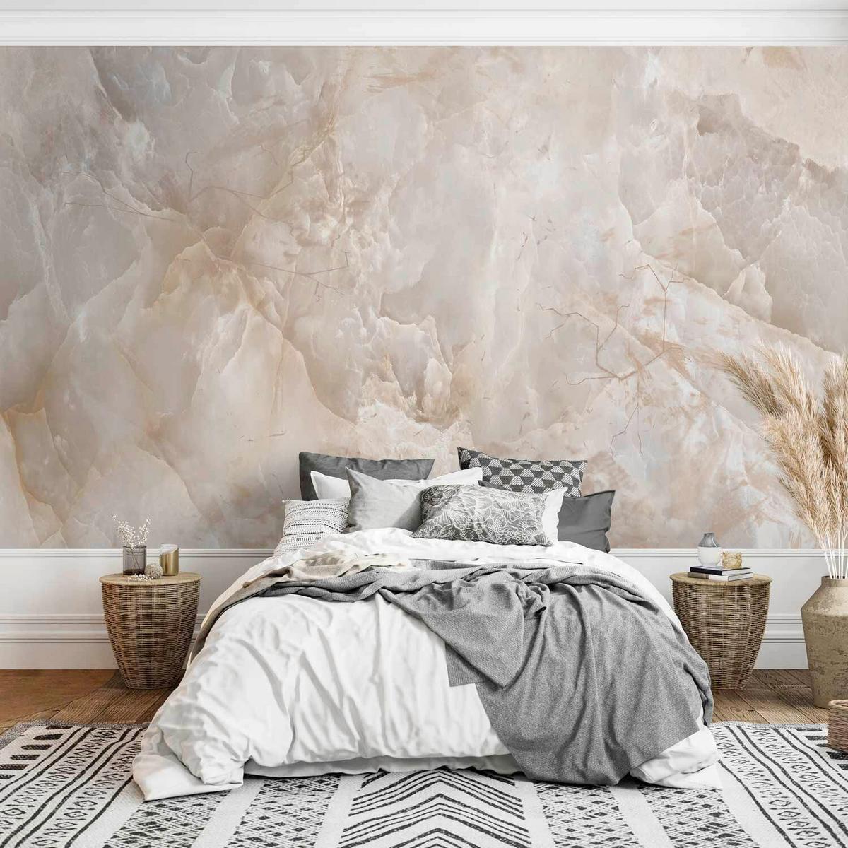 Fototapeta Toned Marble, 400x280cm - krem barve/barve medu, Trendi, tekstil (400/280cm) - artgeist