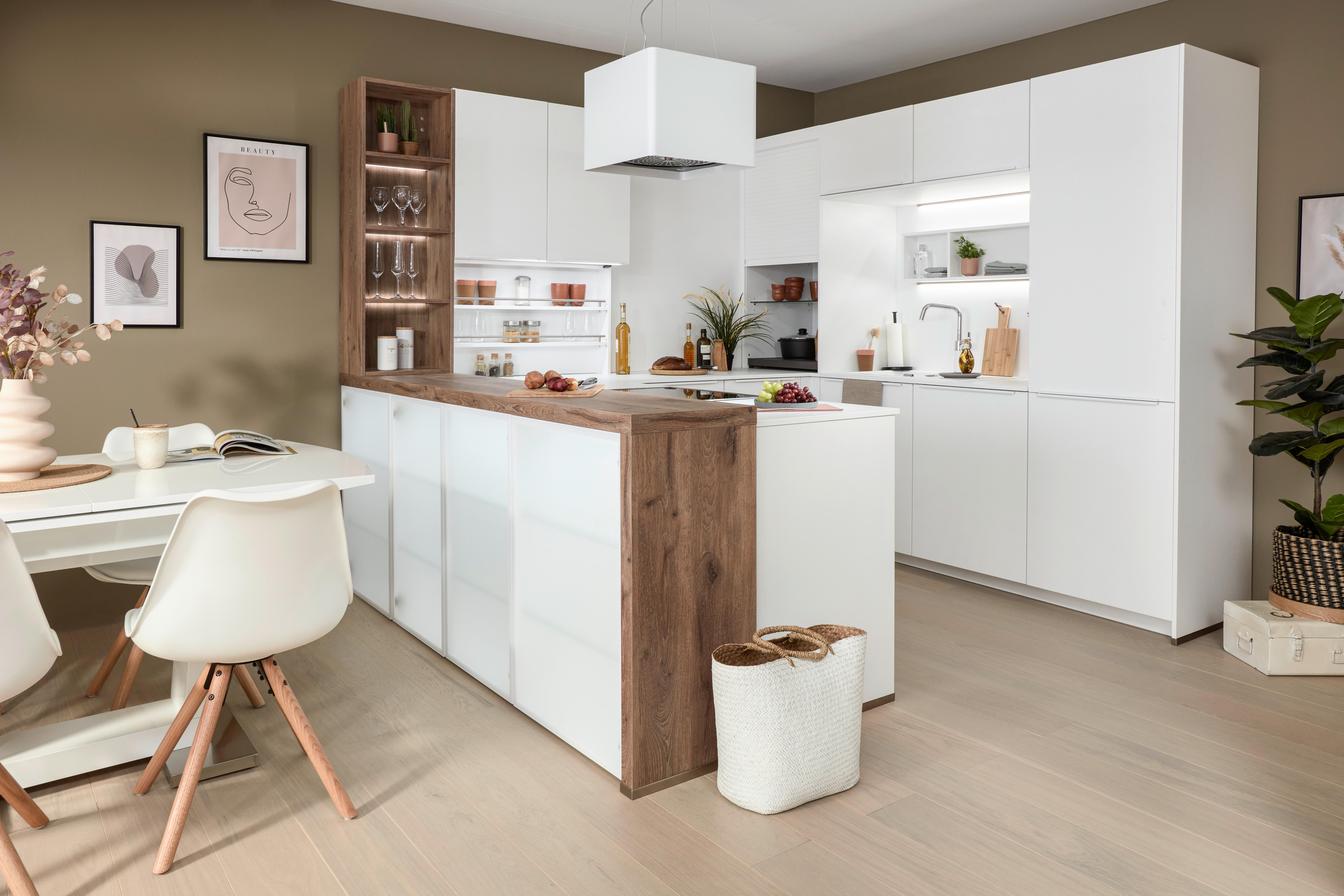 Kuhinja Laser - bijela, Moderno (246,6/280cm) - Nobilia