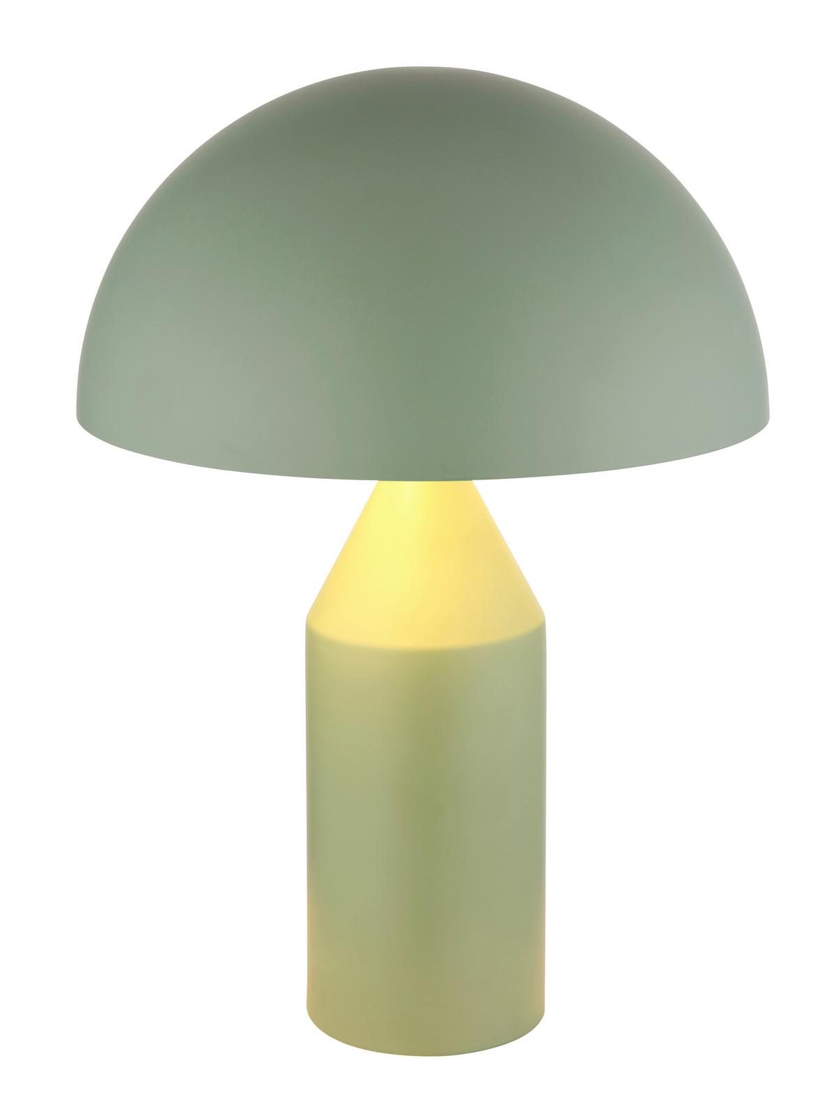 Tischleuchte Atoma Weiß/Hellgrün max. 40 Watt - Weiss/Hellgrün, Design, Metall (28/39cm) - Globo
