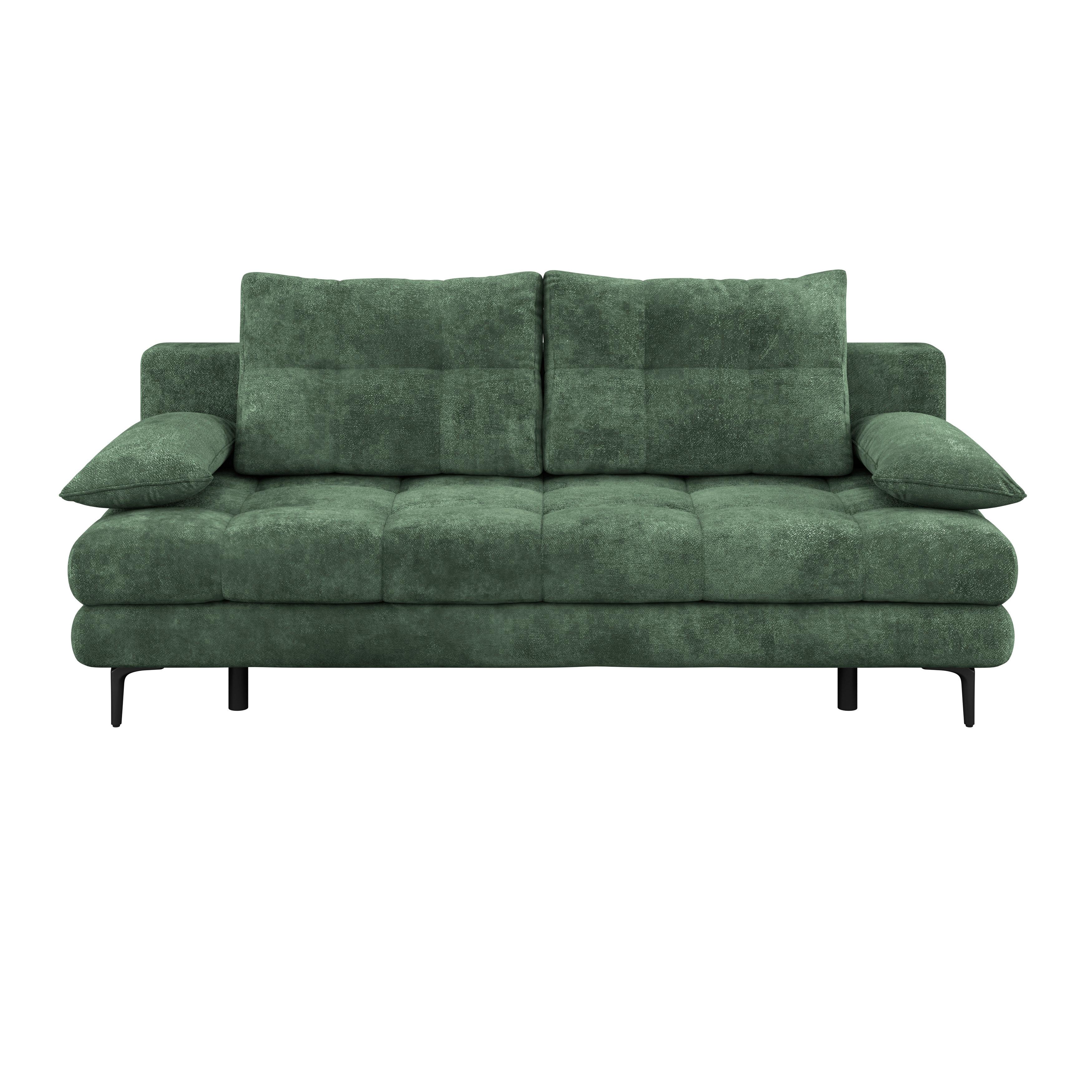 Canapea extensibila PERLA - verde închis, Konventionell, textil (203/94/96cm)