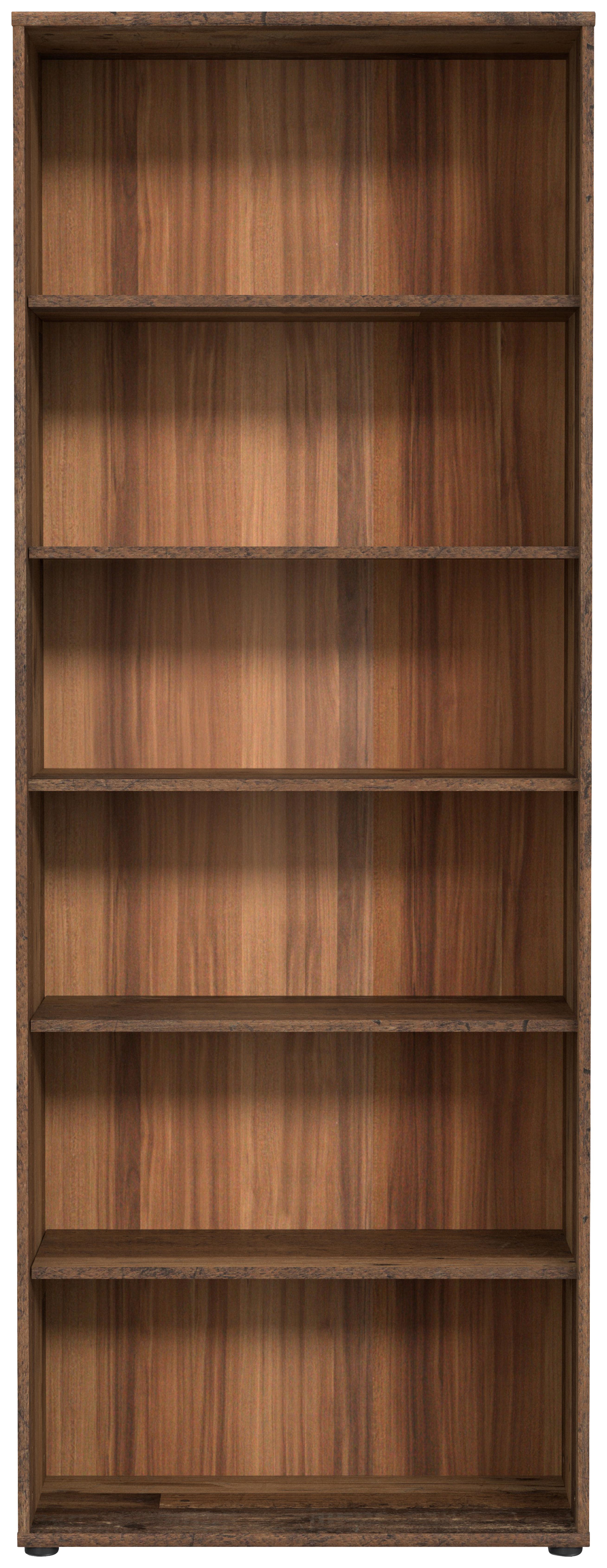 Regal Tempra 2, Barva Staranega Hrasta - barve aluminija/hrast artisan, Basics, leseni material (74/198/35cm) - Mömax