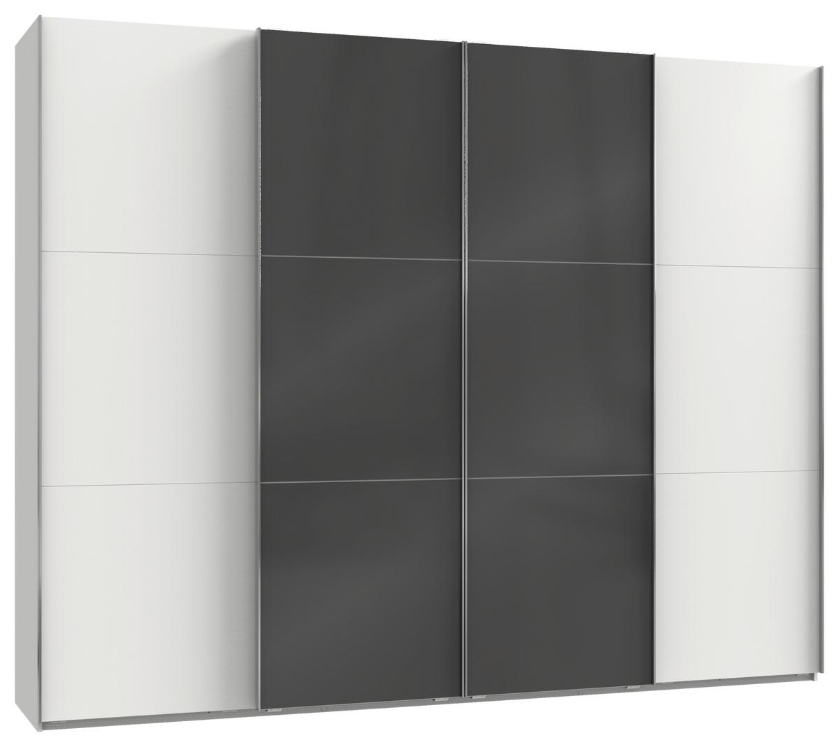Ormar  S Kliznim Vratima Level 36c - bijela/siva, Moderno, drvni materijal (300/236/65cm) - Modern Living
