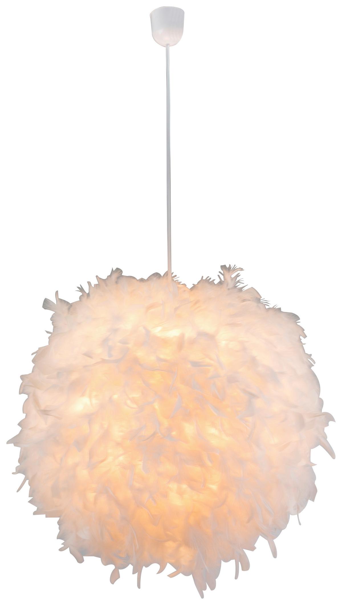 Hängeleuchte Katunga max. 40 Watt - Weiß, Basics, Kunststoff/Textil (60/130cm) - Globo