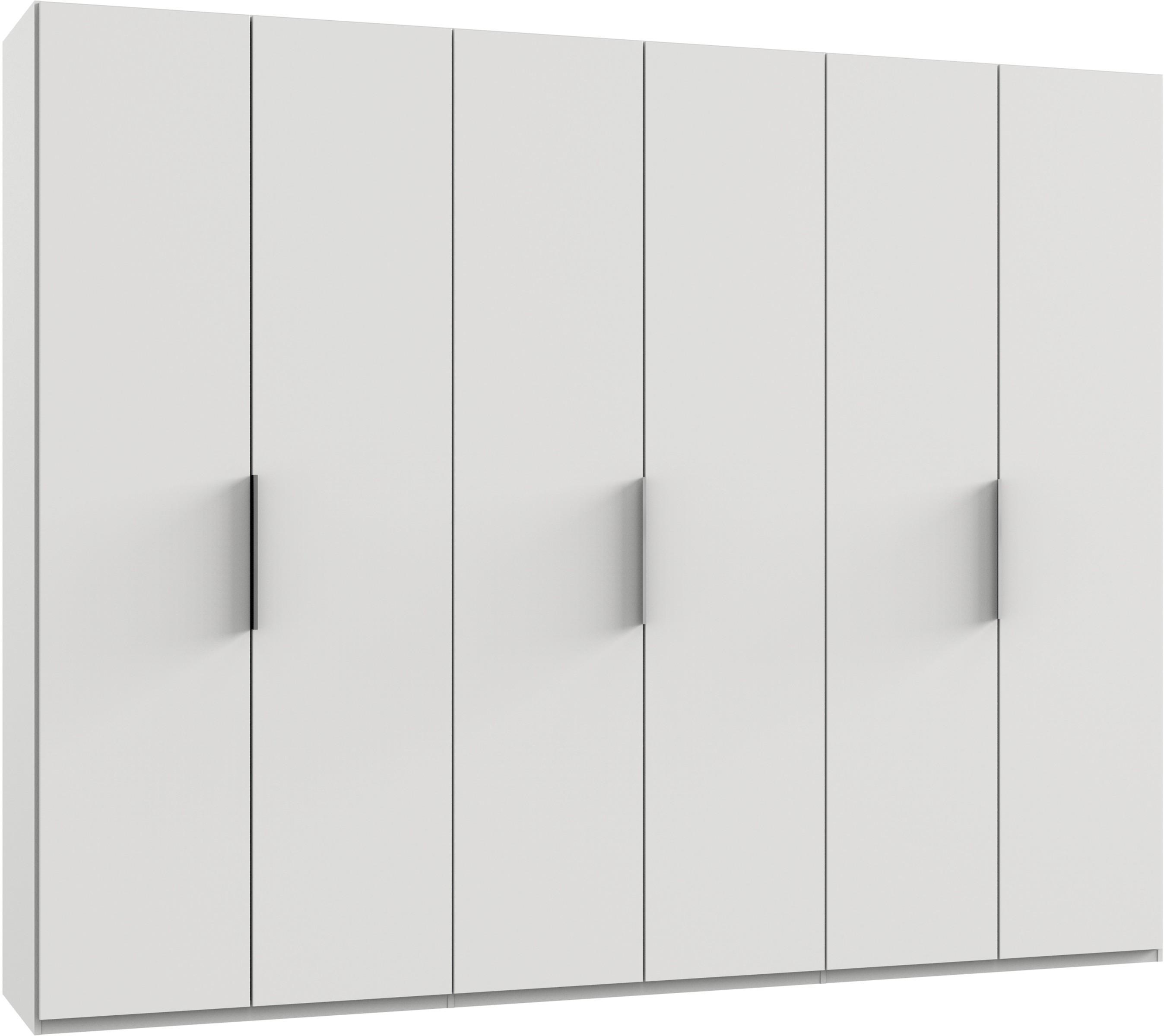 Drehtürenschrank Level 36A ca. 300x236x58 cm Weiß - Chromfarben/Weiß, MODERN, Holzwerkstoff (300/236/58cm) - MID.YOU