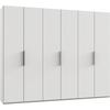 Drehtürenschrank Level 36A ca. 300x236x58 cm Weiß - Chromfarben/Weiß, MODERN, Holzwerkstoff (300/236/58cm) - MID.YOU
