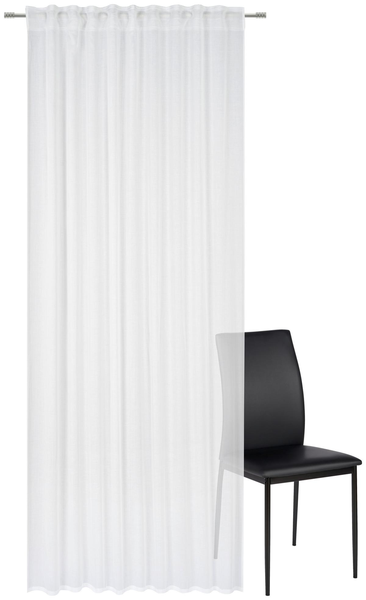 ZASŁONA GOTOWA ALISIA - biały, Basics, tkanina (140/255cm) - Bio:Vio